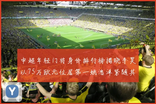 中超年轻门将身价排行榜揭晓李昊以75万欧元位居第一姚浩洋紧随其后
